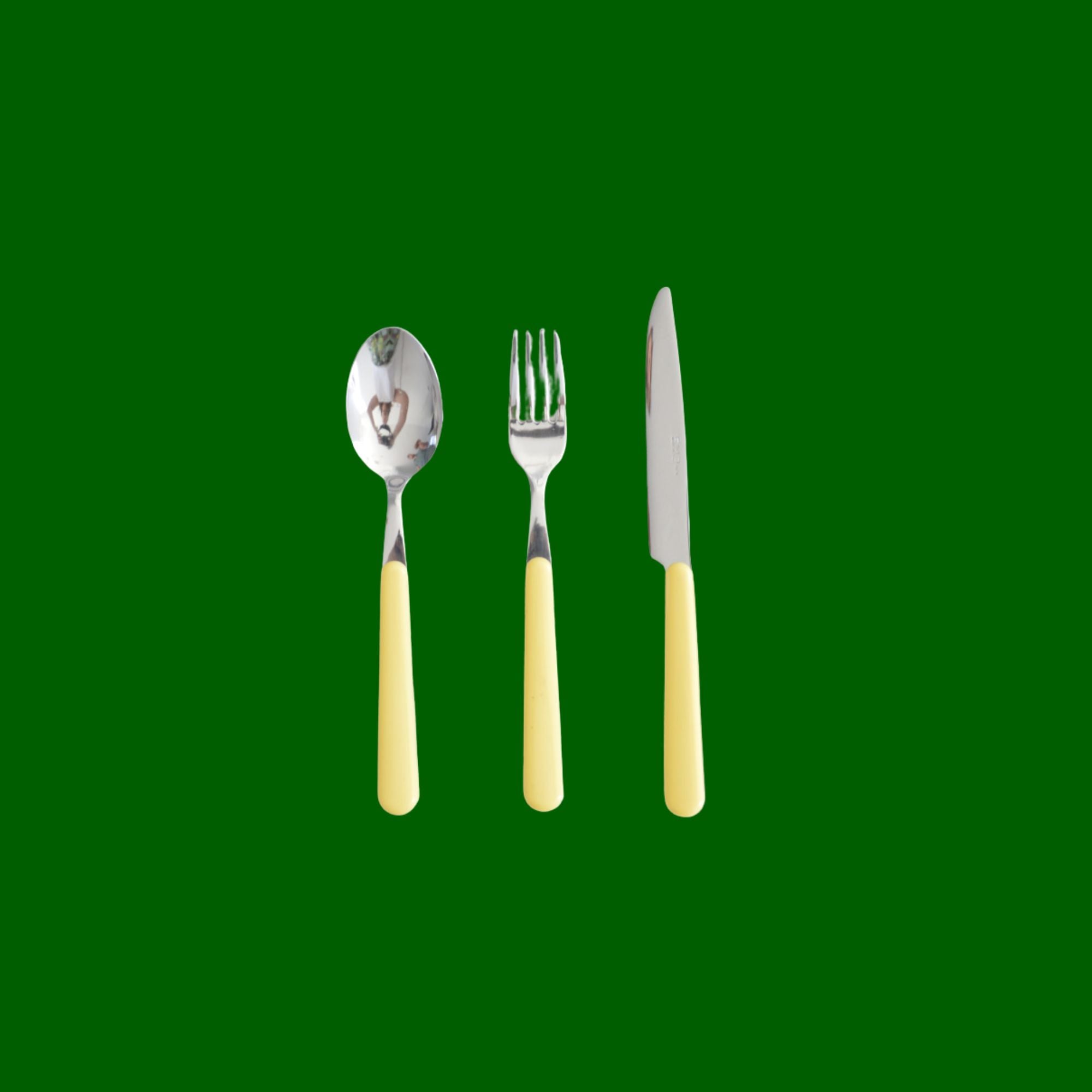 Brio lichtgeel ontbijtbestek, set 18-delig (kleurcode 62)