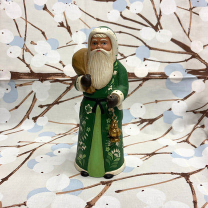 Bungalow KERST Kerstmannen: in groene jas / in crème met kandelaar