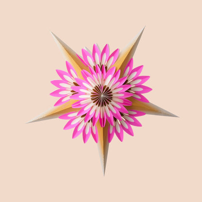 Bungalow KERST papieren ster Aurora Fuchsia - 70 cm doorsnede