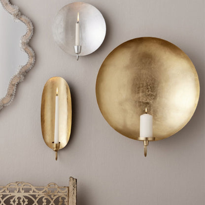 Bungalow gouden XL muurkandelaar rond Ø 47 cm