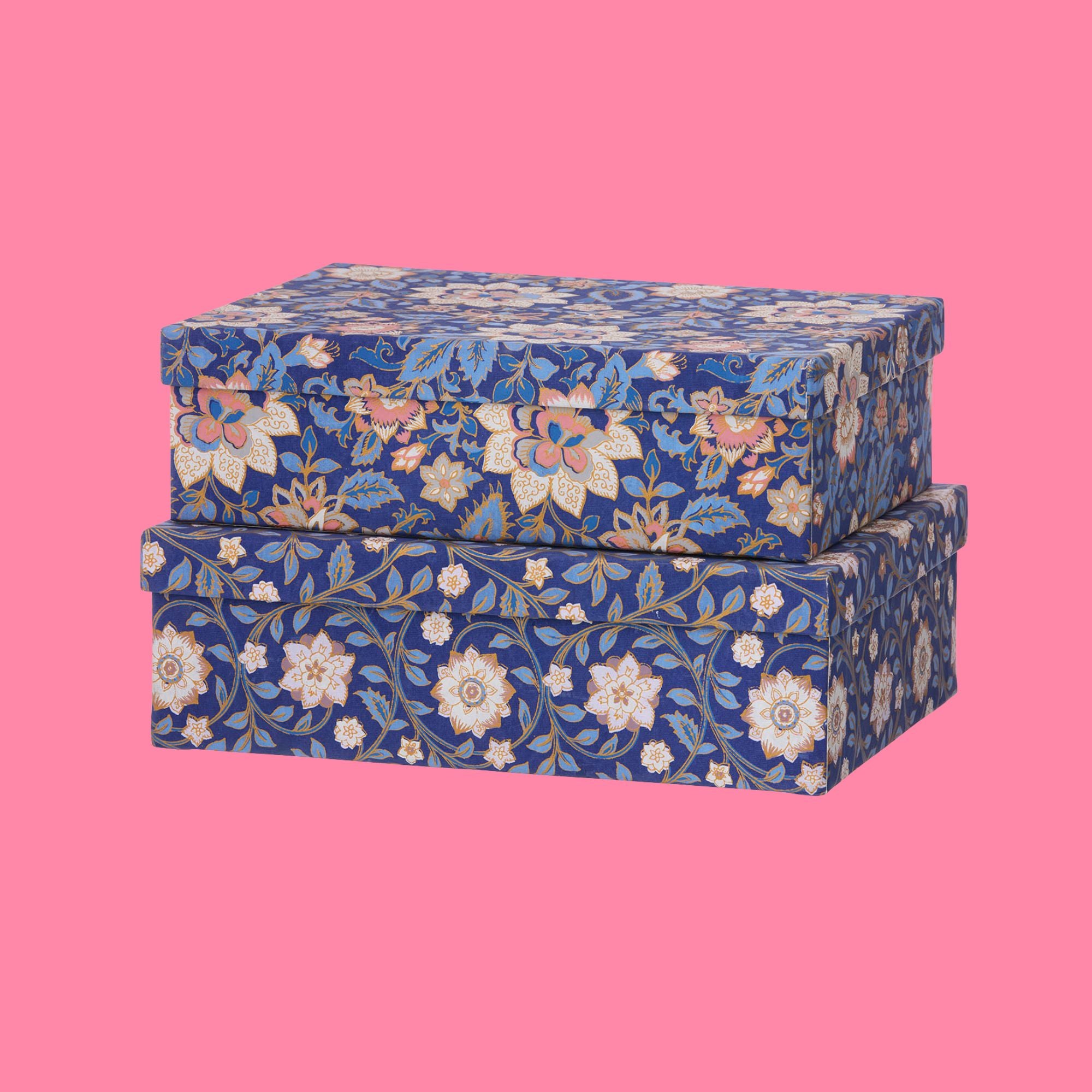 Bungalow set van 2 bewaardozen Oblong Duo Box L Roja Midnight