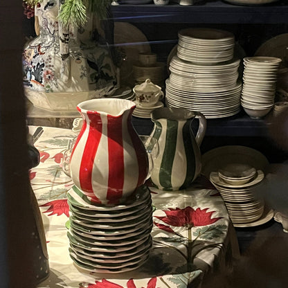 Arcucci Dolce Vita Nastro striped jug with red or green stripes