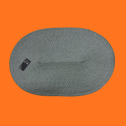 Min 75% Placemats ovaal 'faux riet'. Kies uit spierwit, grijs, zwart, saliegroen, donkergroen