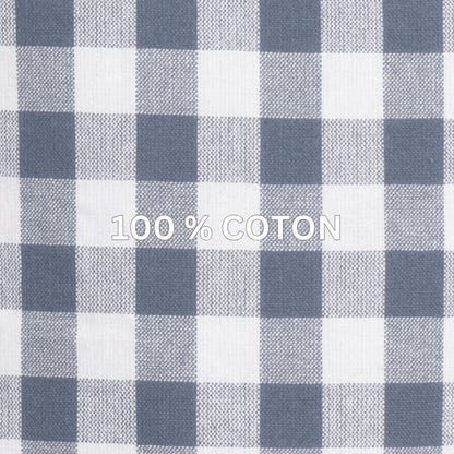 Gingham tafelkleed geruit in 7 kleuren (zwart, blauw, rood, cognac, roze, olijfgroen en taupe) kies uit: 150 x 300 en 150 x 250