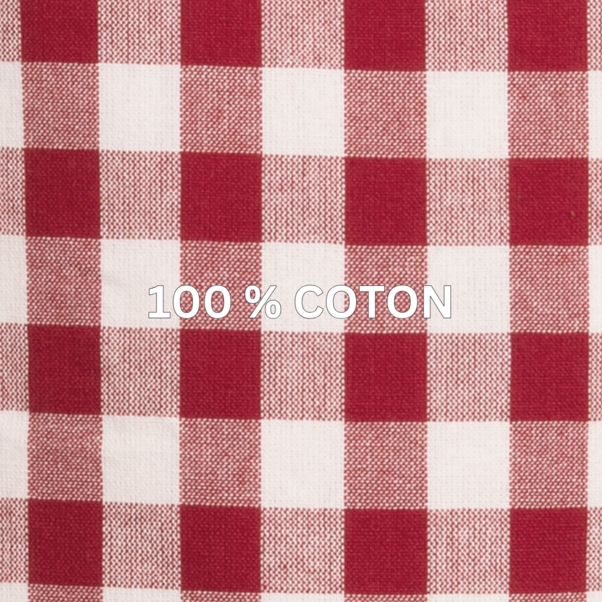 Gingham tafelkleed geruit in 7 kleuren (zwart, blauw, rood, cognac, roze, olijfgroen en taupe) kies uit: 150 x 300 en 150 x 250