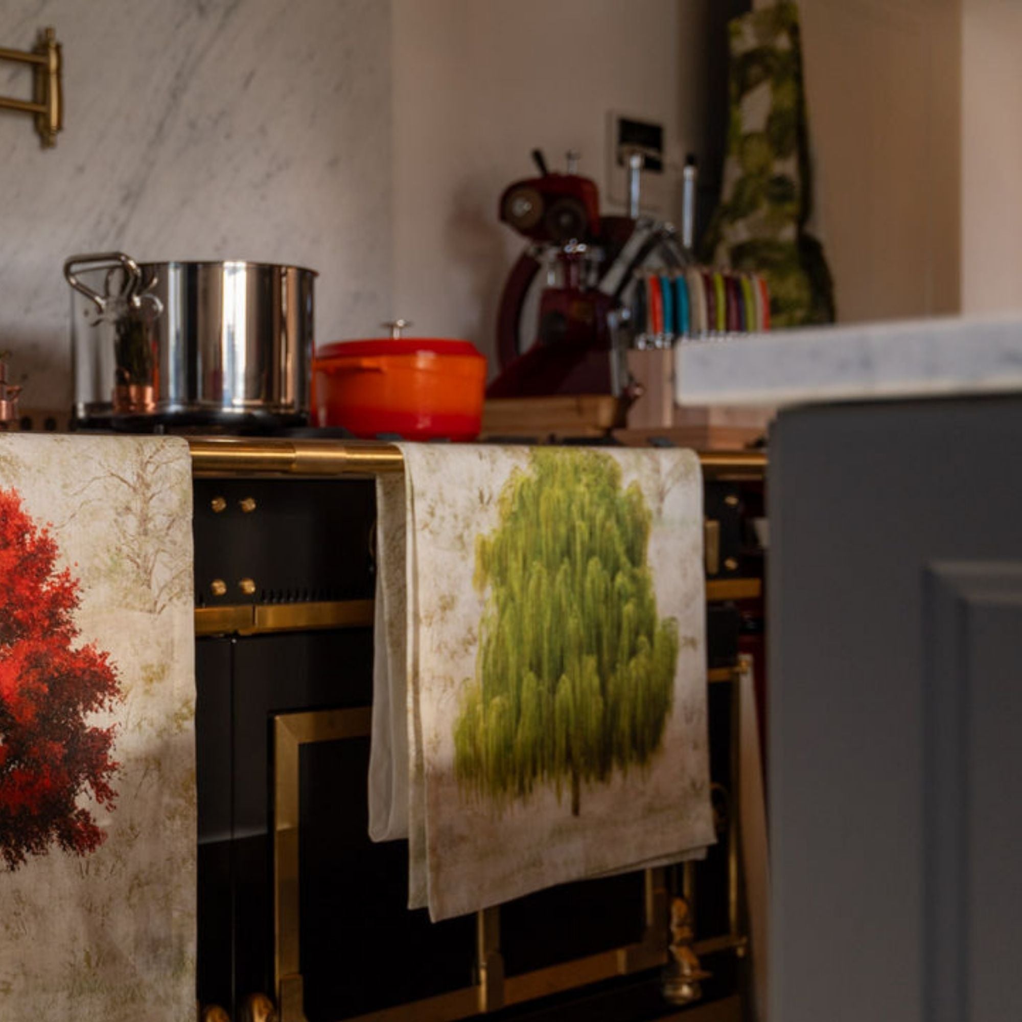 Greeson linnen tafelloper en tafelkleden bomen in het ritme van de seizoenen, kies je formaat