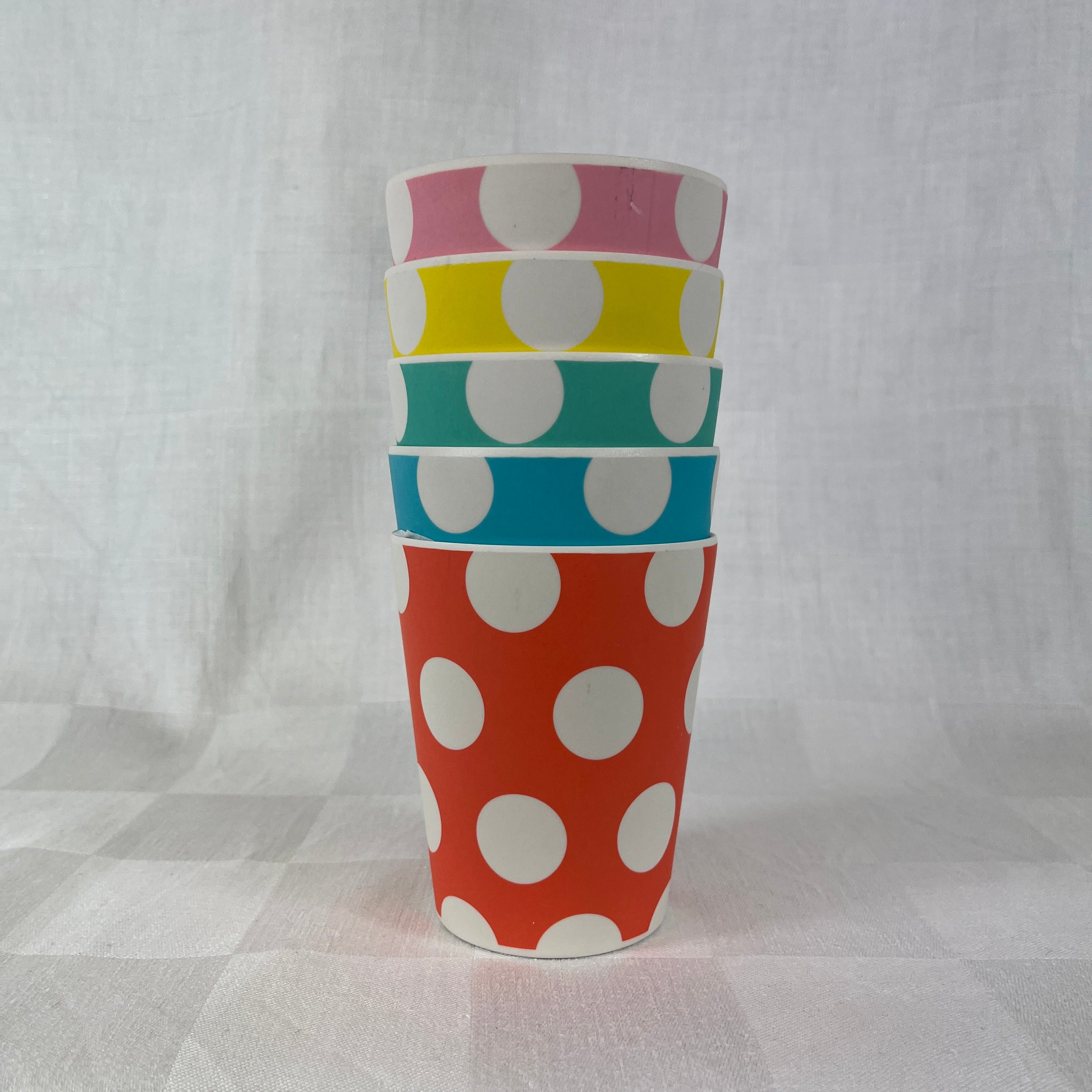 Set van 5 melamine bekers