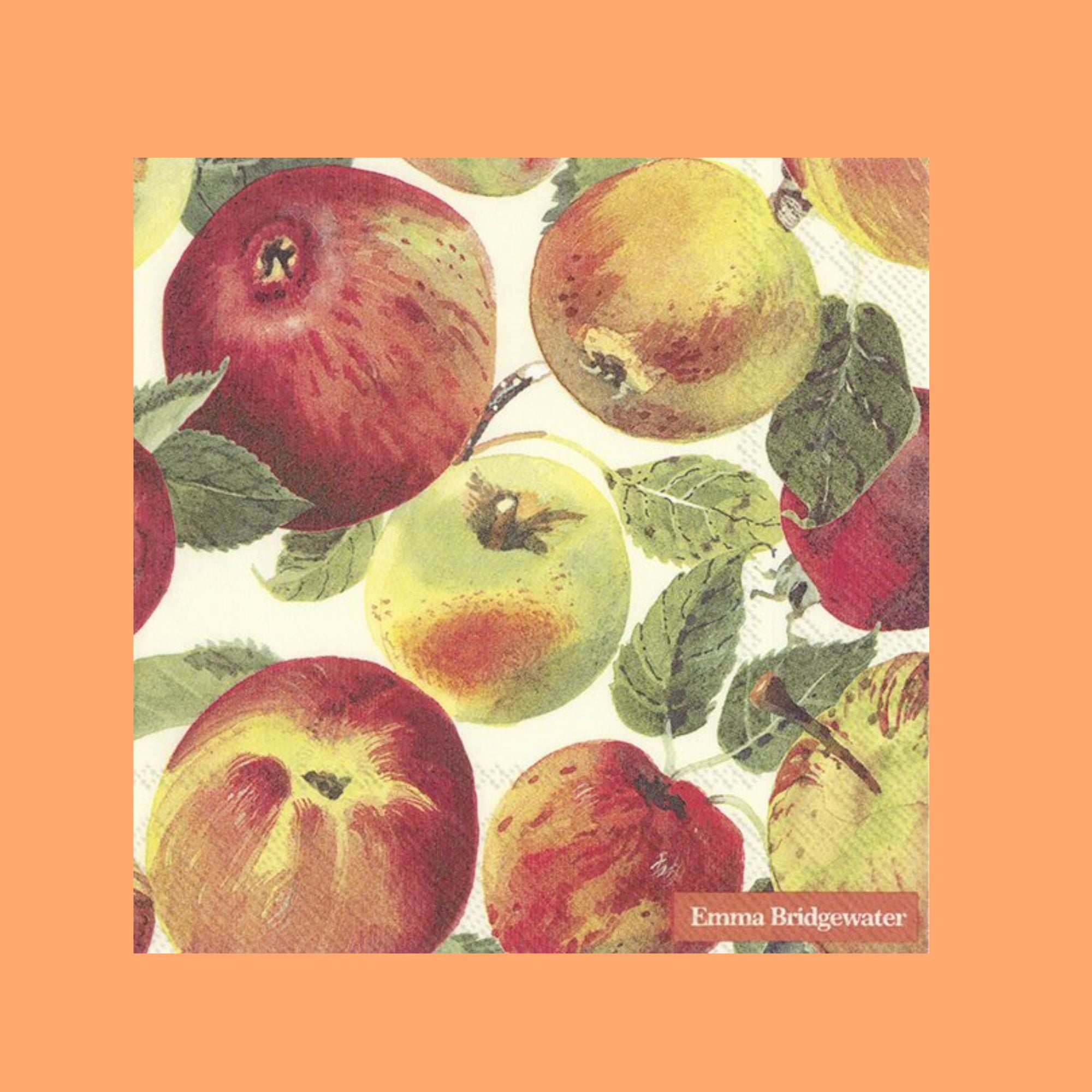 Ihr Emma Bridgewater Apples lunchservetten met appels | 33 x 33 cm, 20 stuks
