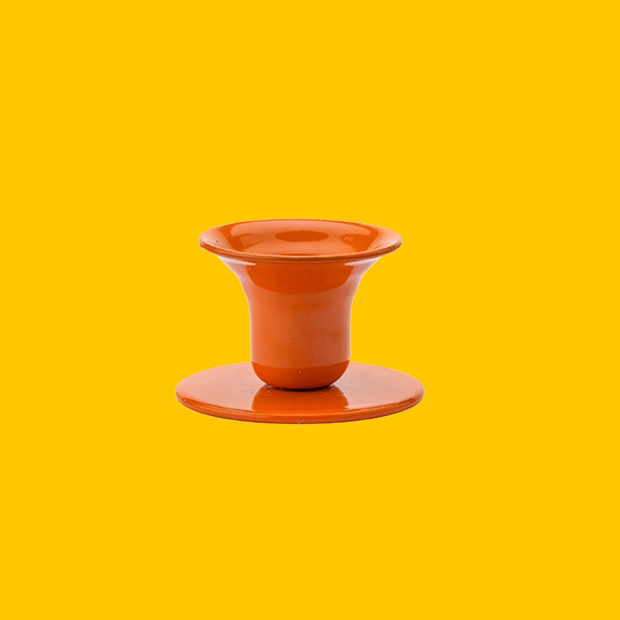 Kunstindustrien oranje metalen kandelaar The Bell voor huishoudkaars