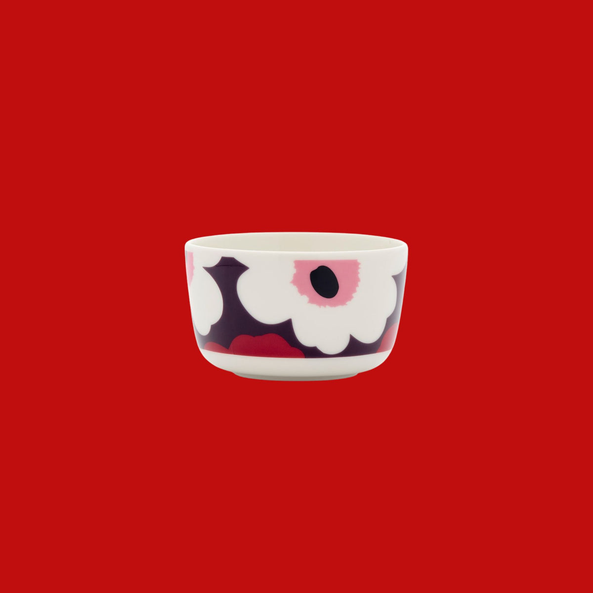 Marimekko Unikko paars, wit, roze en donkerrood schaaltje | 2,5 dl