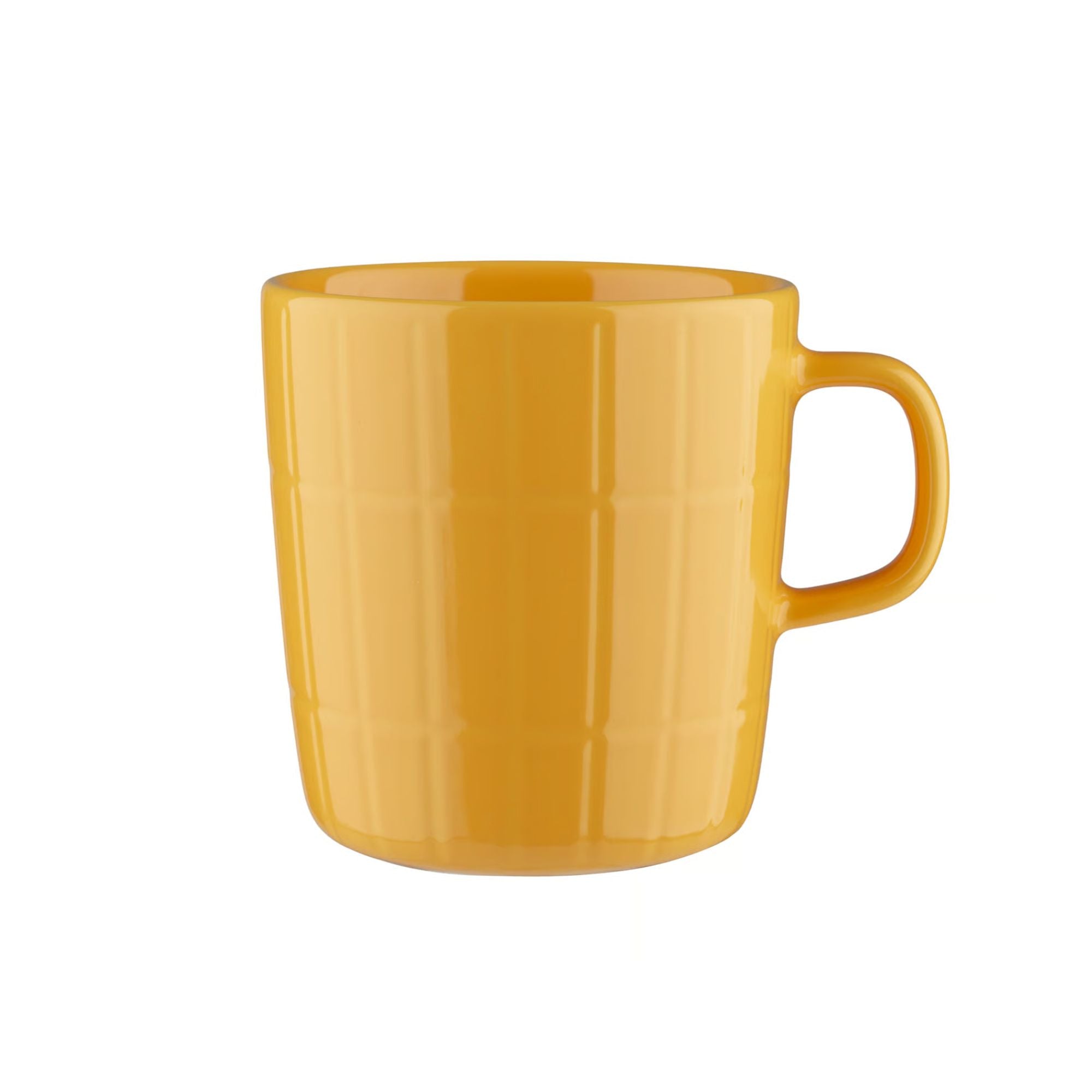 Marimekko mok Oiva Tiiliskivi donkergeel 4 dl