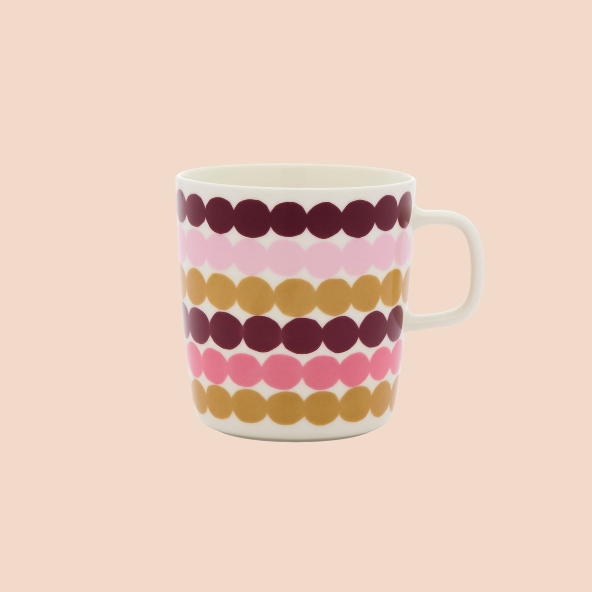 Marimekko Siirtolapuutarha grote mok blauw of roze gestipt | 4 dl