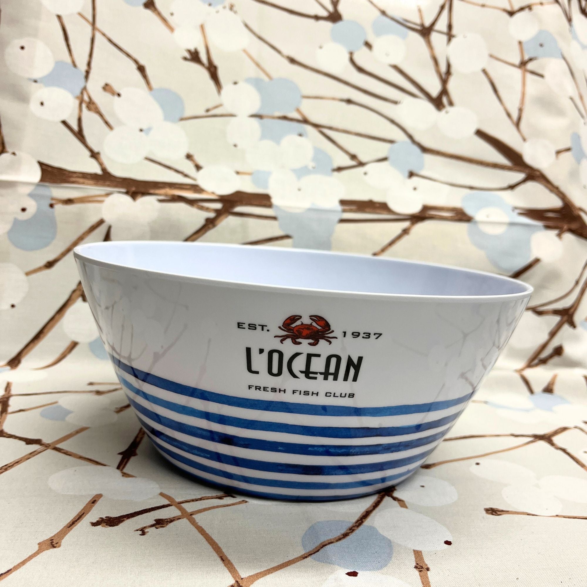 La Côte melamine slaschaal rood en blauw gestreept kies uit 3 varianten | Kleuroptafel