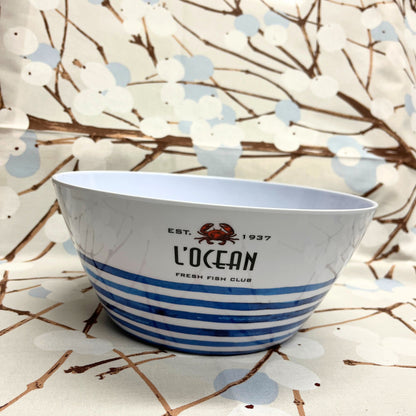 La Côte melamine slaschaal rood en blauw gestreept kies uit 3 varianten | Kleuroptafel