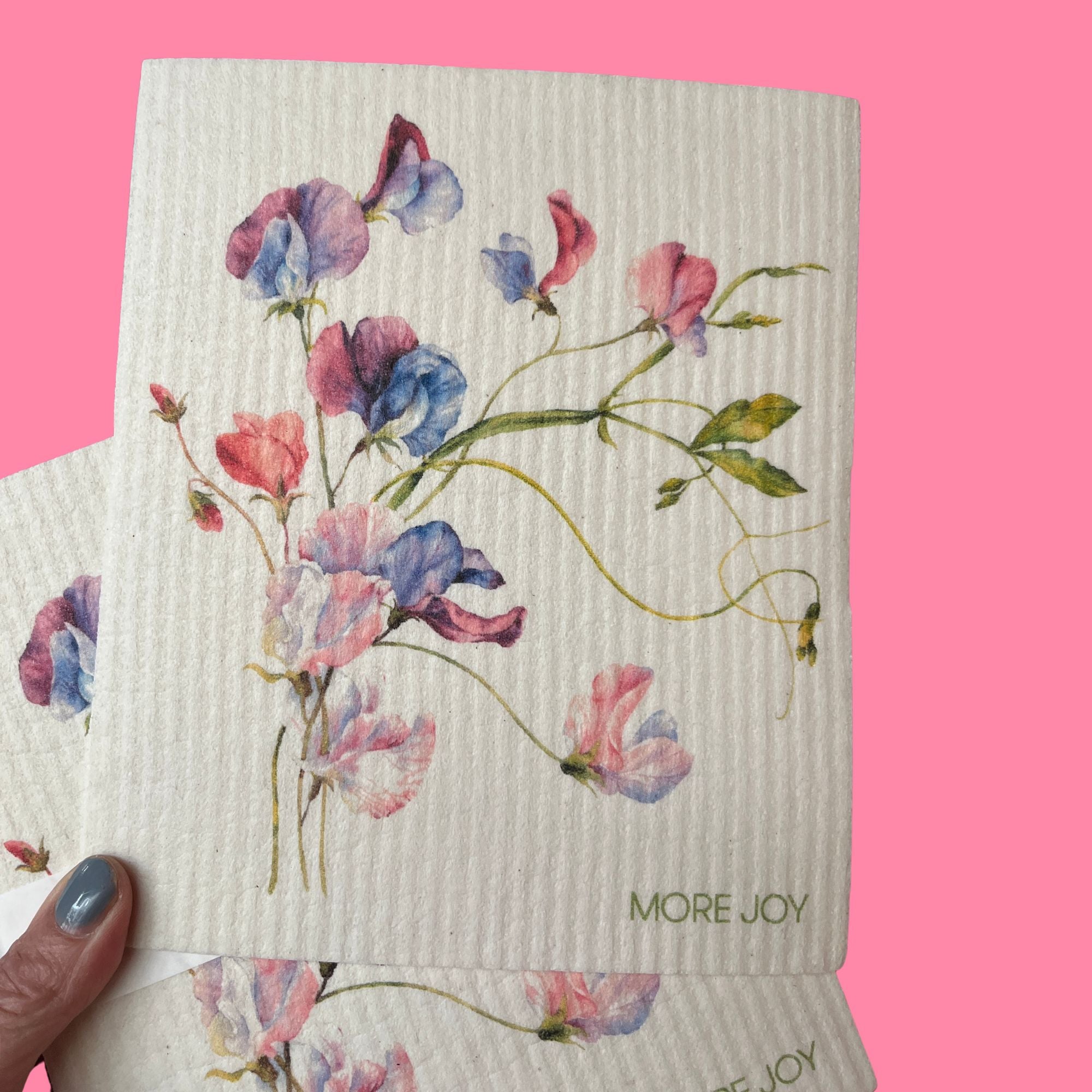 Vaatdoekje met lathyrus 100% biologisch afbreekbaar, More Joy Home