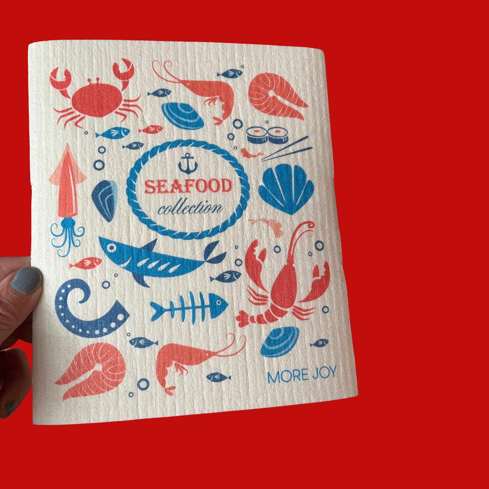 Vaatdoekje voor de seafood-fan 100% biologisch afbreekbaar, More Joy Home