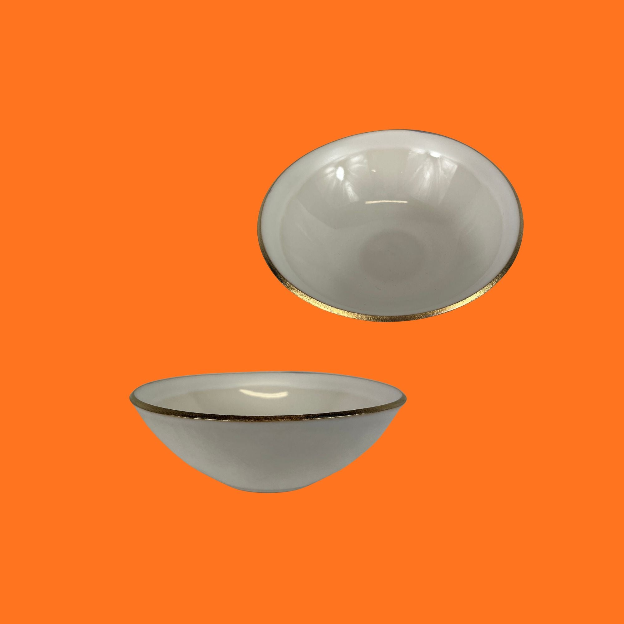 Nur online erhältlich: Nosse Ceramics EDGE Elfenbein-Gold-Schale, Ø 16 cm