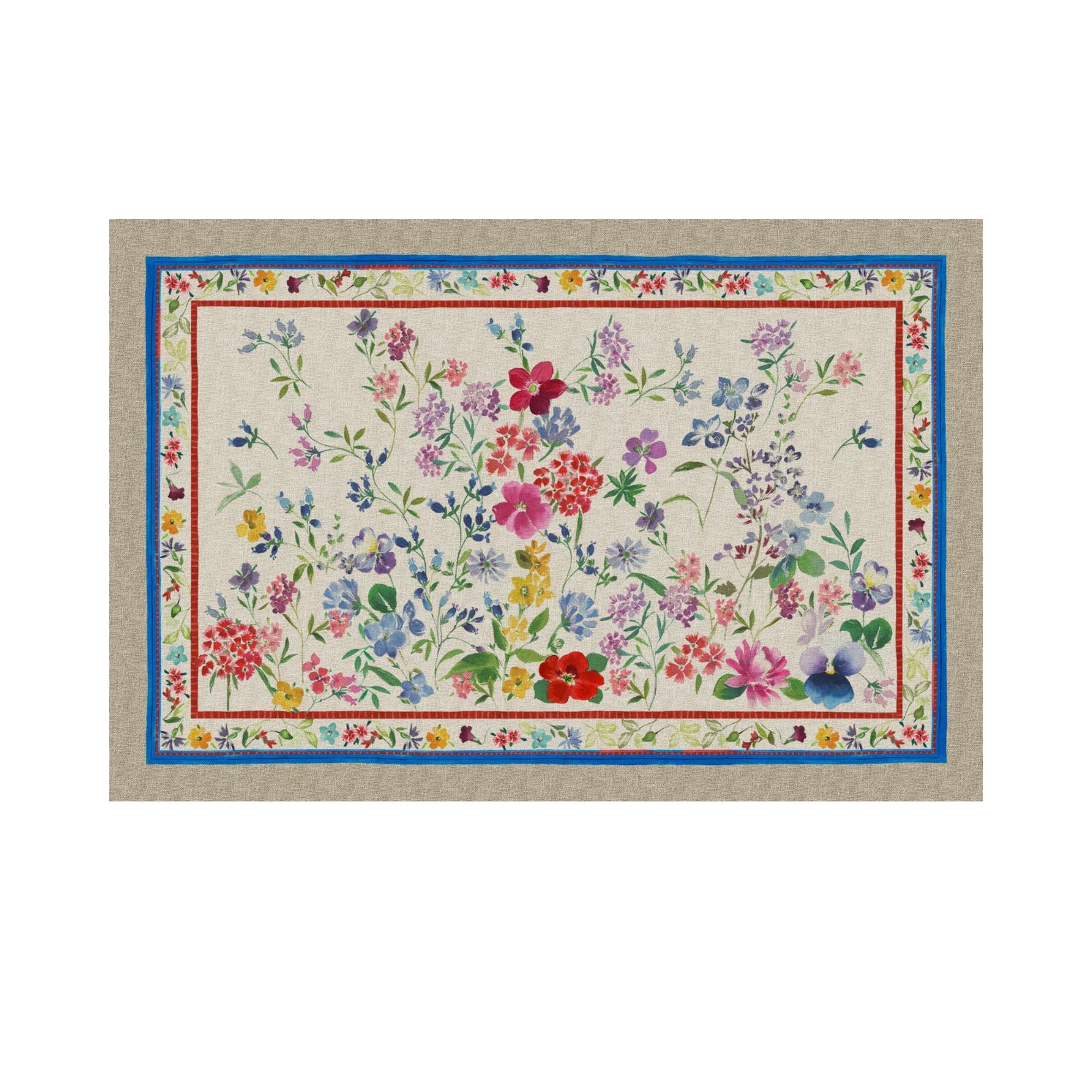 Deurmat en gangloper Primula met gezellige bloemtjes en heel veel kleur