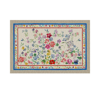 Deurmat en gangloper Primula met gezellige bloemtjes en heel veel kleur