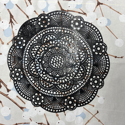 Placemats Doily zilver of zwart, rond, 6 stuks