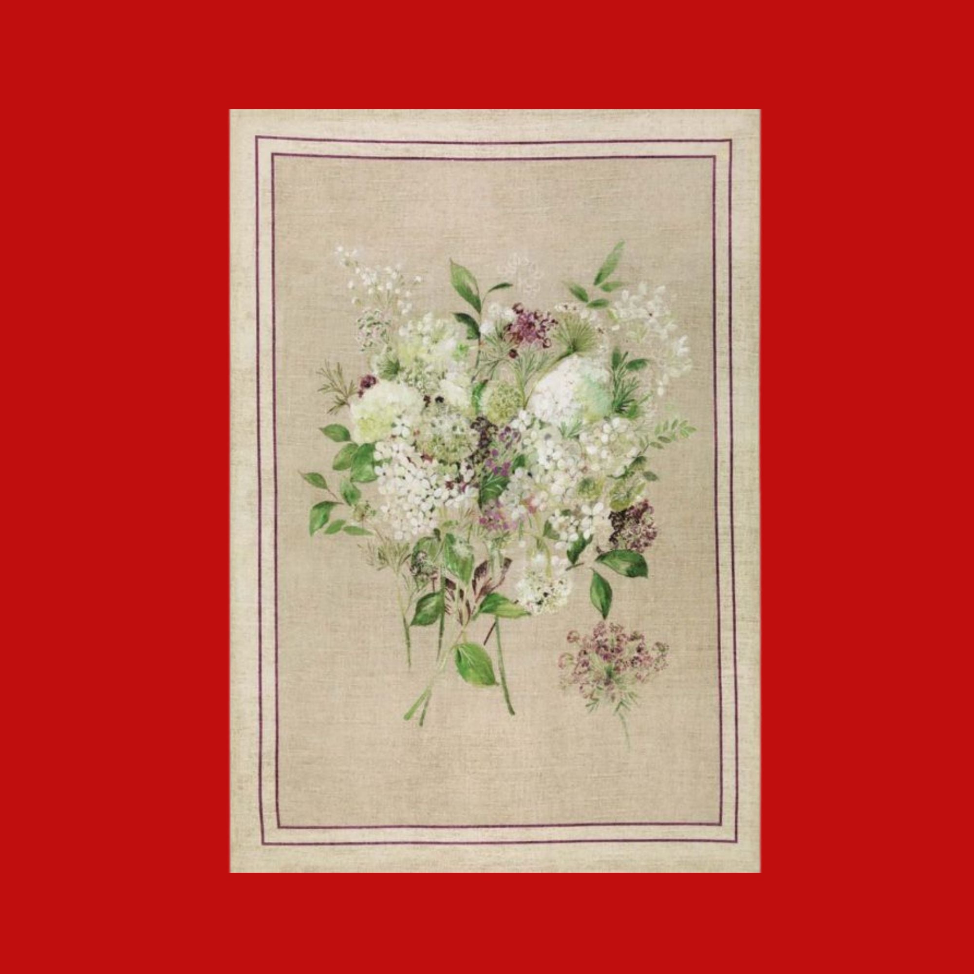 Linnen theedoek La vie en rose donkerroze rand, Tessitura Toscana Telerie | 50 x 70 cm (kopie)