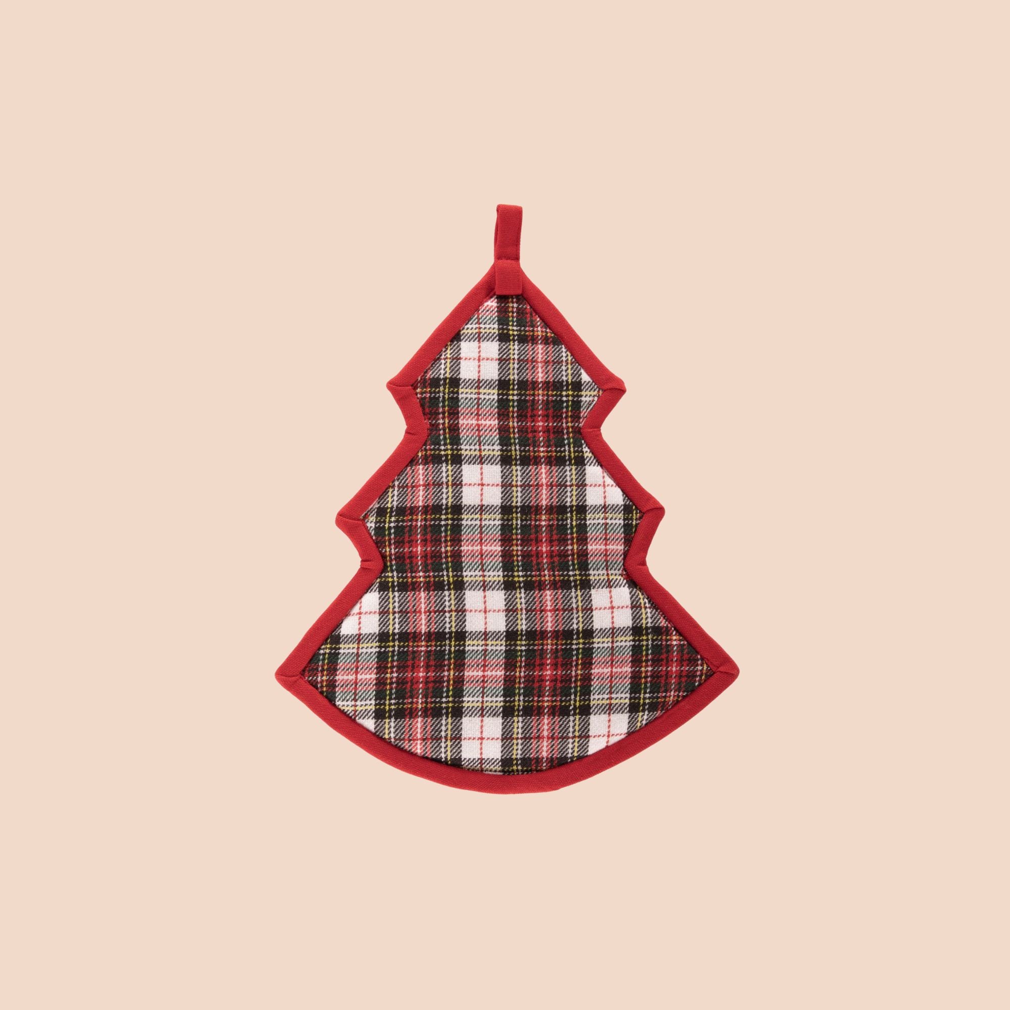 Ovenwant in de vorm van een kerstboom met gezellig kerstruitje