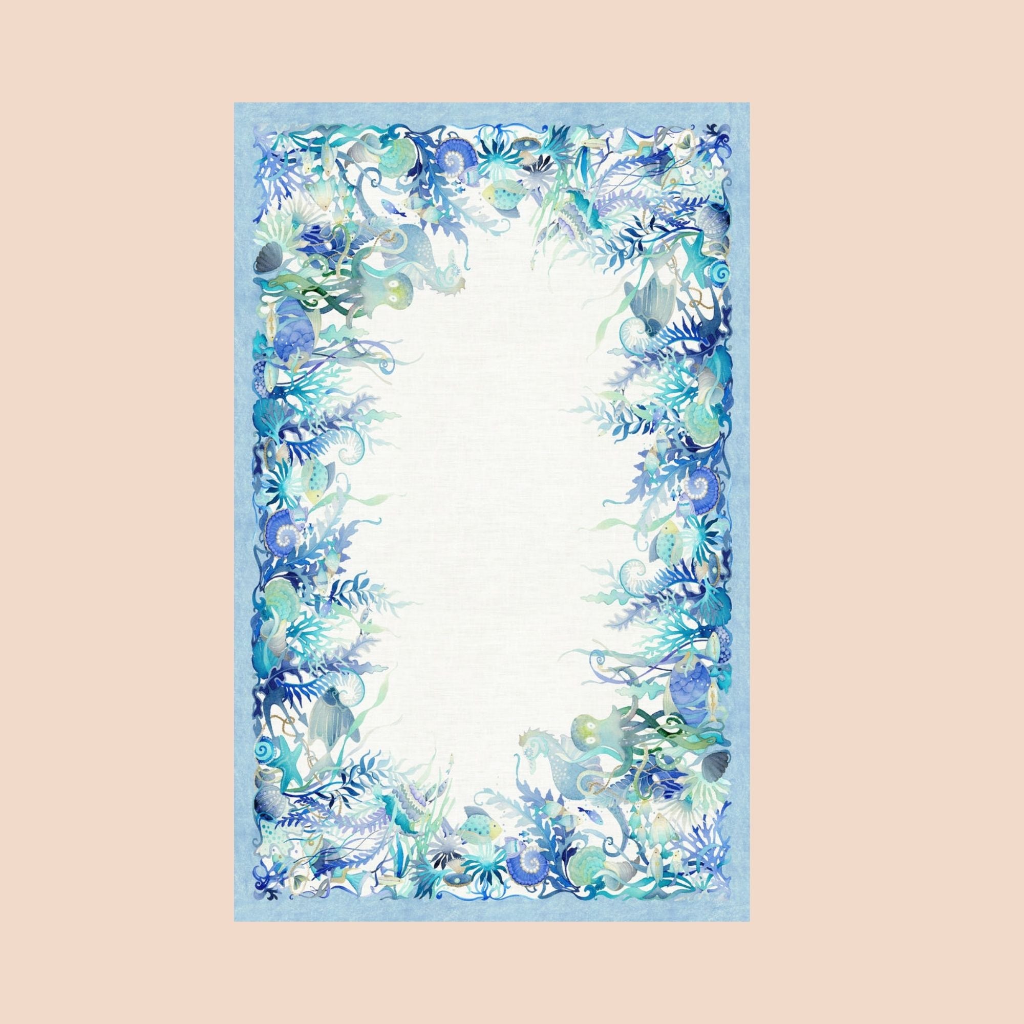 Tortuga linnen tafelkleden met schildpadden en vissen, kies je formaat