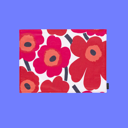 Marimekko afneembare placemats Unikko rood / beige / zwart | 31 x 42 cm