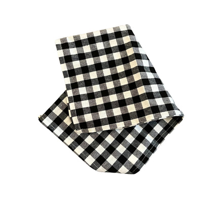 Geruite servetten zwart-wit 42 x 42 cm | Kleuroptafel