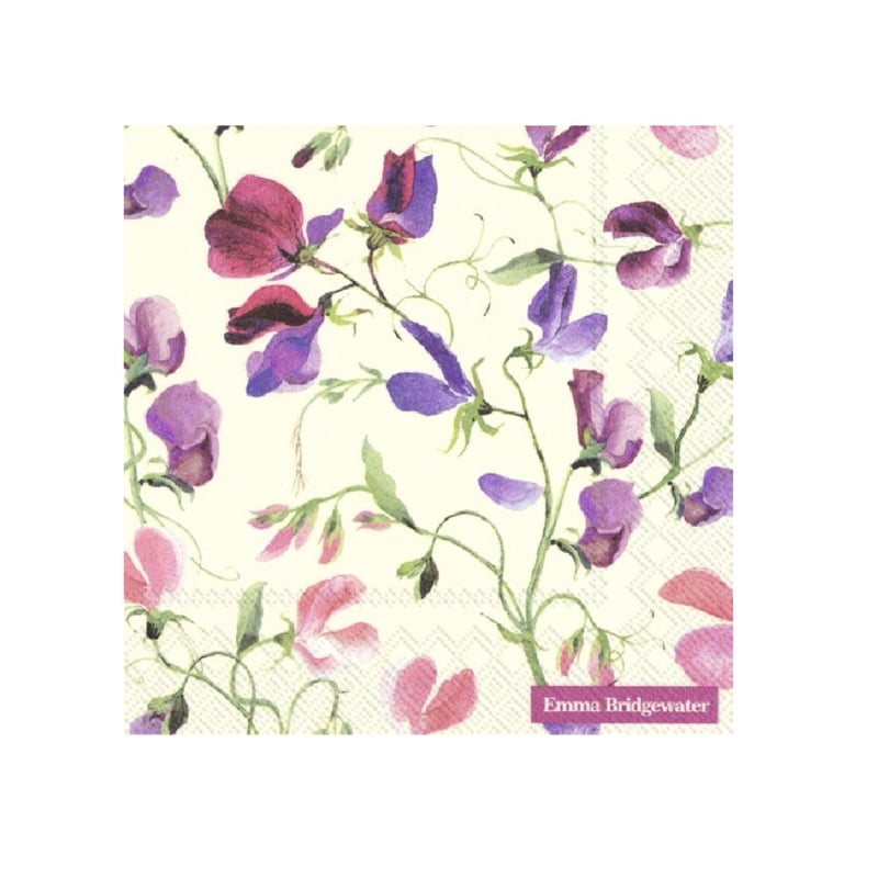 Ihr Emma Bridgewater Sweet Pea lunchservetten Lathyrus | 33 x 33 cm, 20 stuks