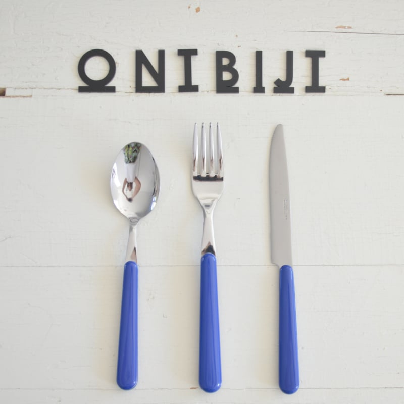 Brio blauw, ontbijtvork | 18 cm