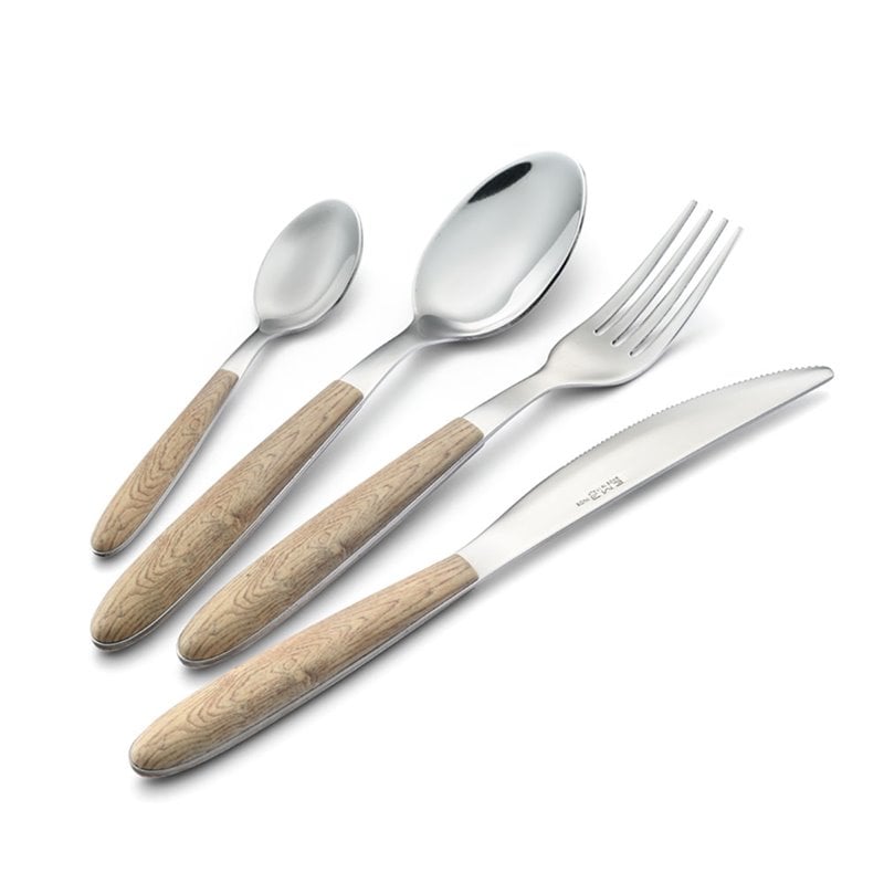 Vero Natural Wood Grenen (Pino) 24-delige bestekset