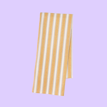 Bungalow geel-wit gestreept tafelkleed Palermo Honey | 160 x 300 cm