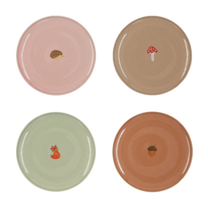 And Nook set van 4 ontbijtbordjes 'Forest'