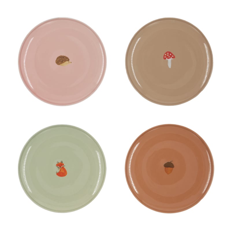 And Nook set van 4 ontbijtbordjes 'Forest'