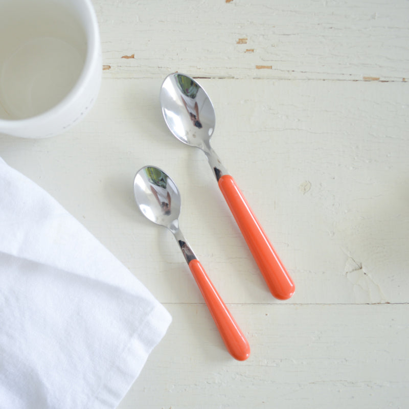 Brio koraal, koffielepel | 14 cm