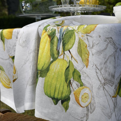 Linnen stof Limoncello, per halve meter