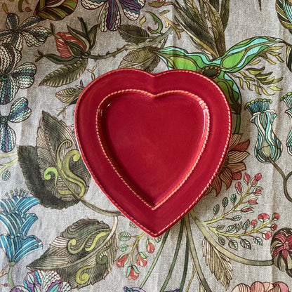 Gresnovo hartvormig bordje zachtrood (rouge cendré)