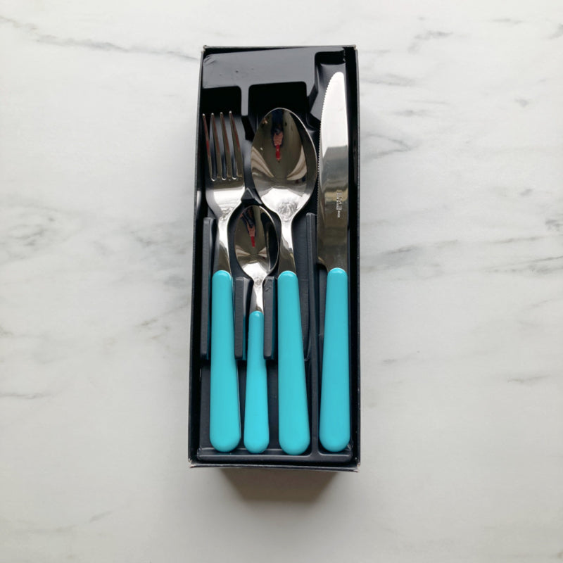 Brio turquoise, 24-delige bestekset  (kleurcode 68)