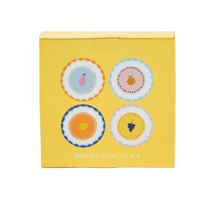 And Nook set van 4 ontbijtbordjes 'Fruit Fiesta'
