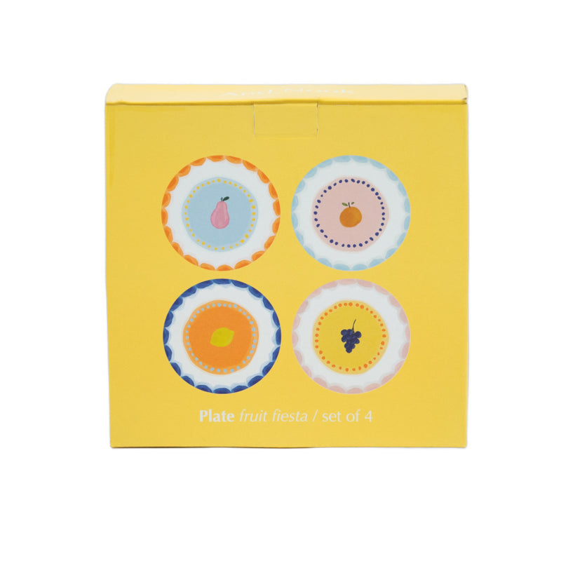 And Nook set van 4 ontbijtbordjes 'Fruit Fiesta'