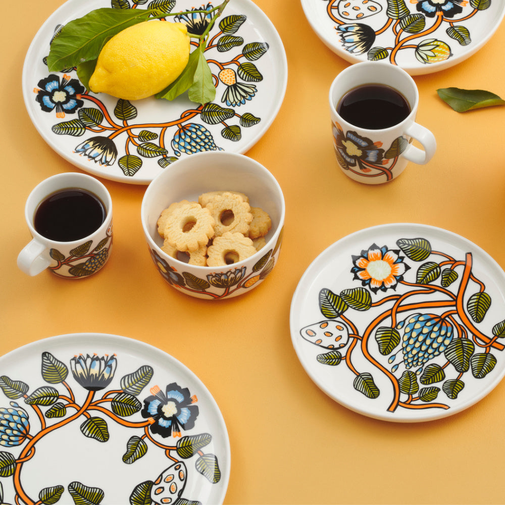 Marimekko dinerbord Oiva Tiara rankende bloemen | Ø 25 cm