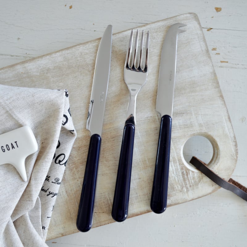 Brio donkerblauw, dinermes | 22 cm