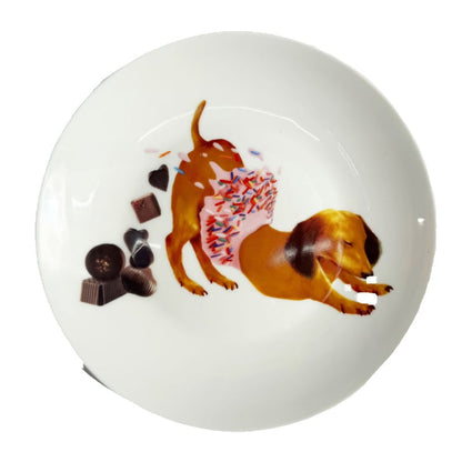 Bordy's Sweet Wieners taartbordjes, set van 6 zoete teckels Ø 18 cm