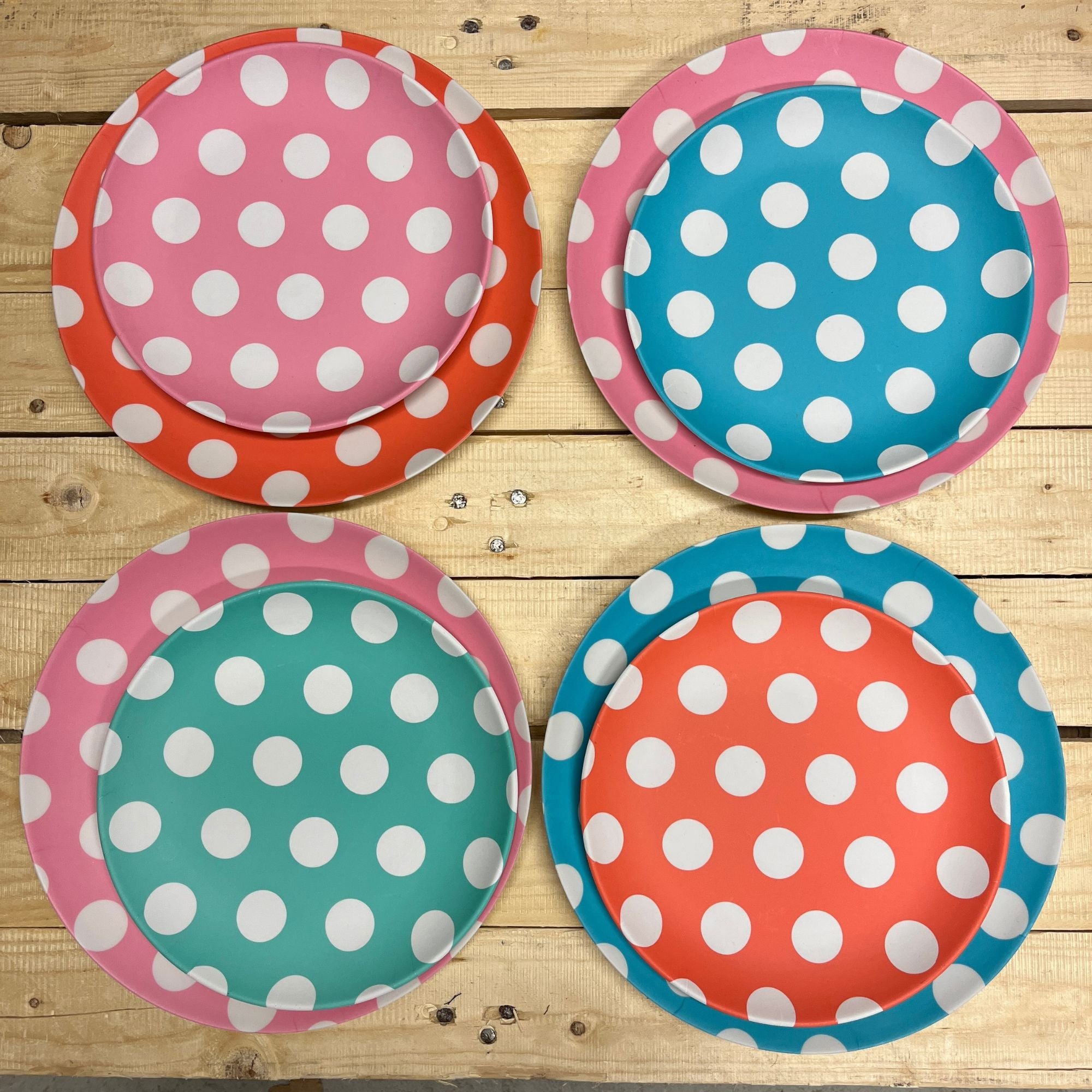 Set van 4 ontbijtborden melamine Ø20 cm