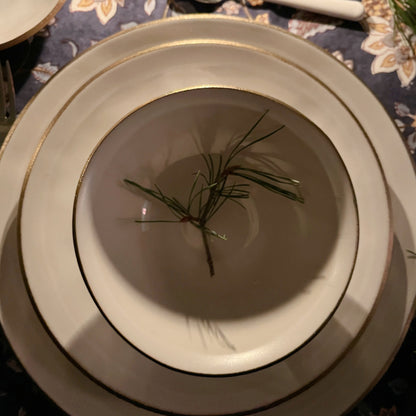 Nosse Ceramics EDGE Elfenbein-Gold-Schale Ø16 cm