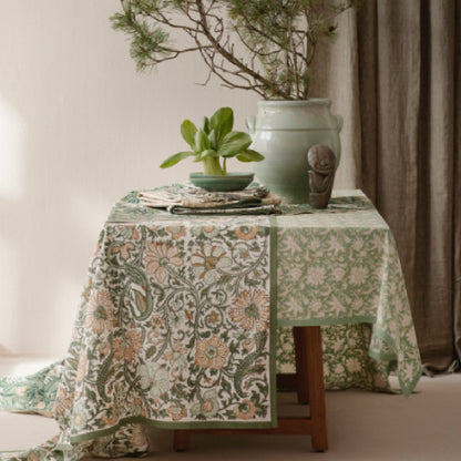 Bungalow blokprint tafelkleed Phalanpur Ivy 150 x 250