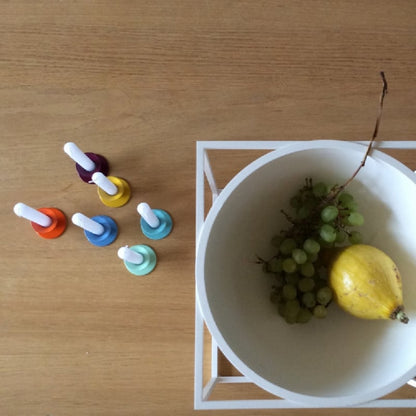 Kunstindustrien bordeaux Metall Kerzenständer Mini Bell für Christbaumkerzen