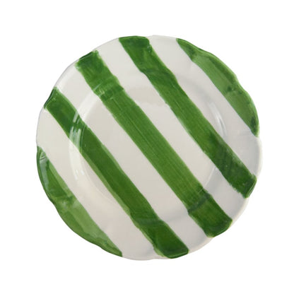 Arcucci Dolce Vita Nastro gestreept onderbord of dinerbord Ø 29 cm rood of groen