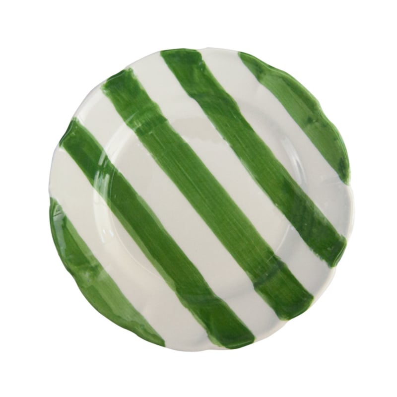 Arcucci Dolce Vita Nastro gestreept onderbord of dinerbord Ø 29 cm rood of groen